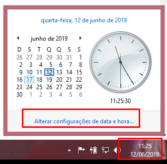 Rejeição 506 - Horário do windows correção