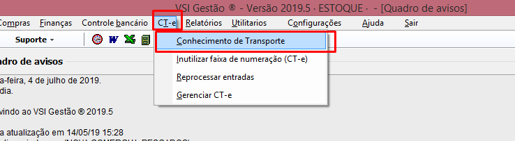 CT-e - Conhecimento de transporte