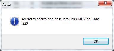 Tela de mensagem de erro ao tentar fazer uma operação sem registro do manifesto