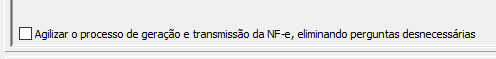 Configuração geral para exclusão de perguntas desnecessárias