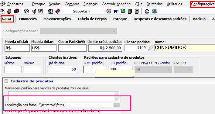 Localização-das-fotos-dos-produtos - Configurações Gerais